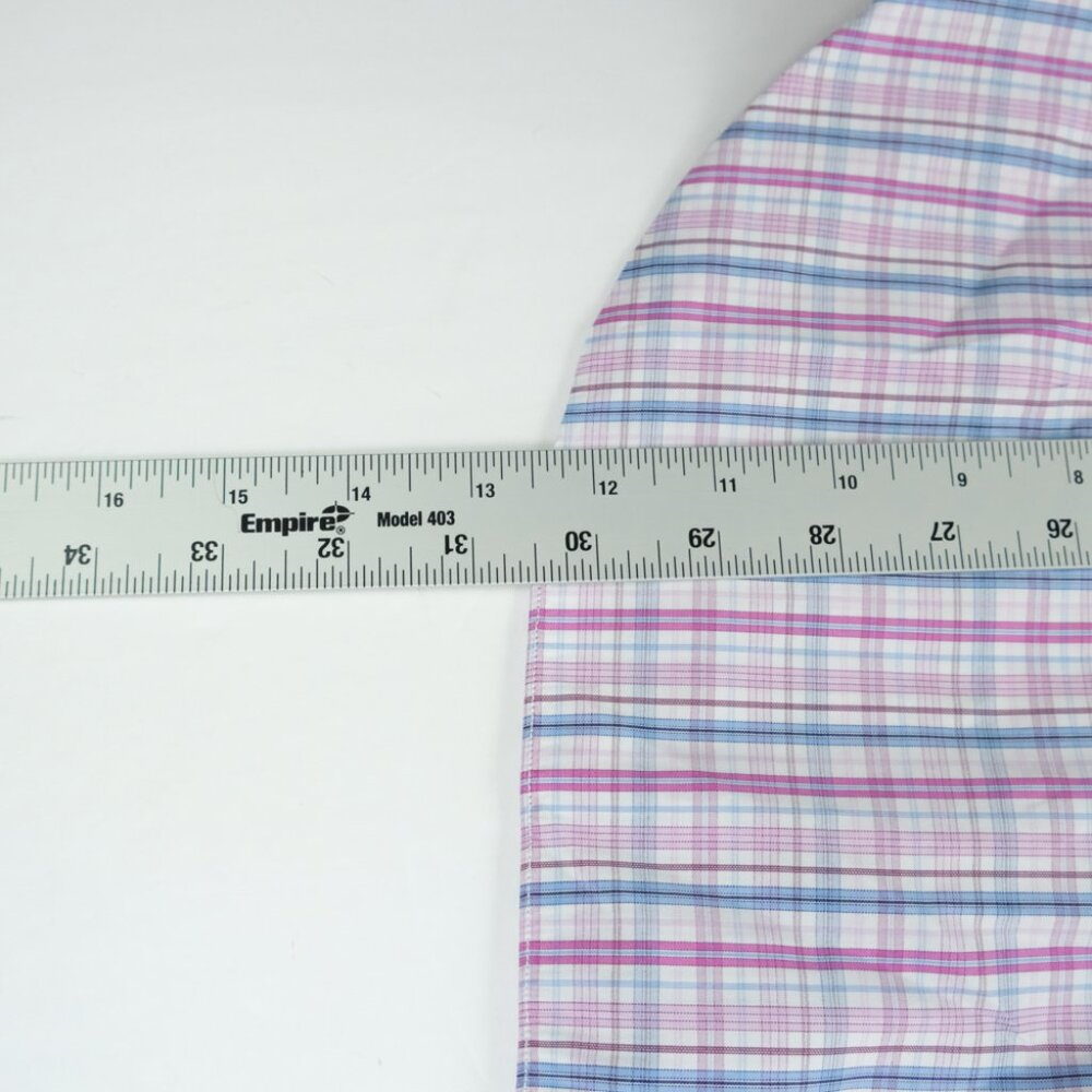Mattabisch Napoli Shirt Mens 15 3/4 EUR 40 White Pink Plaid Button Down - Picture 6 of 7
